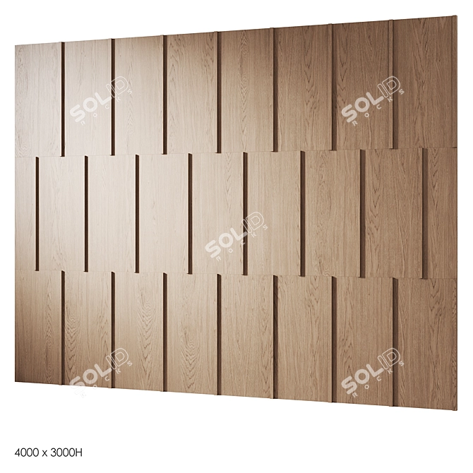 Decorative Wood Panels: Smooth Models 3D model image 4