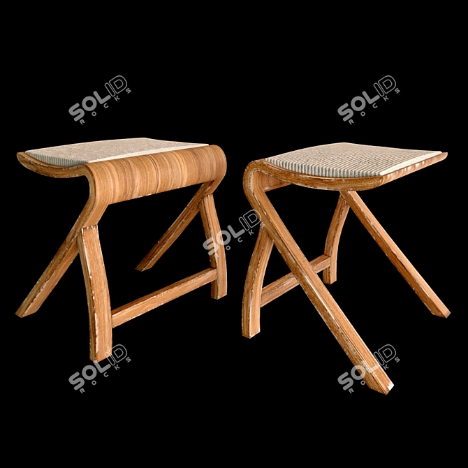 Sleek Modern Table Set 3D model image 6