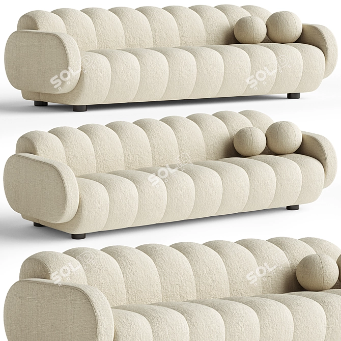 Modern Brigitte Sofa, Imported Design 3D model image 1