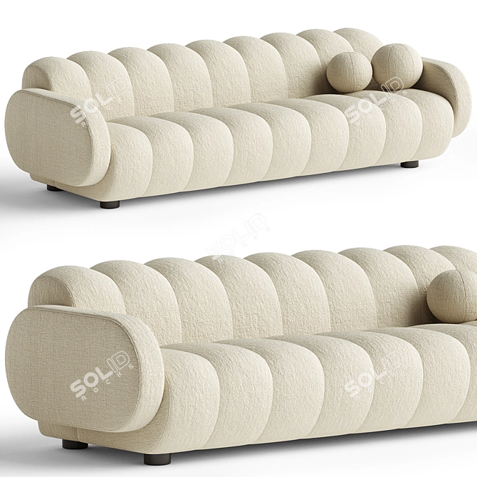 Modern Brigitte Sofa, Imported Design 3D model image 3