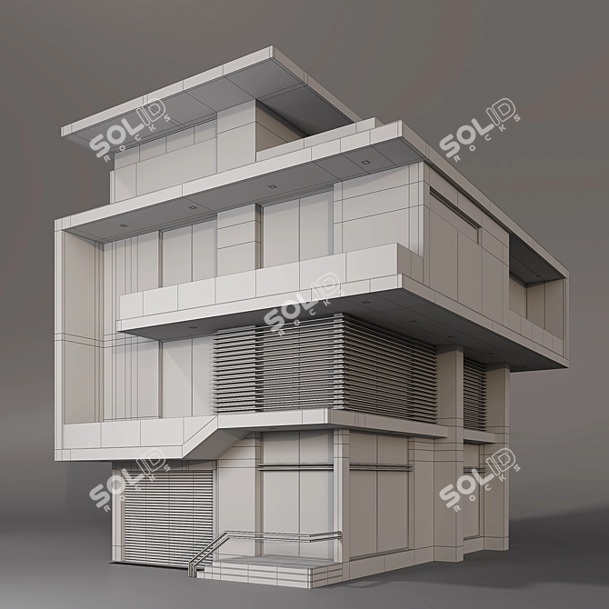 Contemporary 3D House Design Renderings 3D model image 4