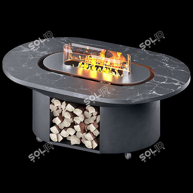 Elbrus Grill Table: Ultimate Grilling Experience 3D model image 1