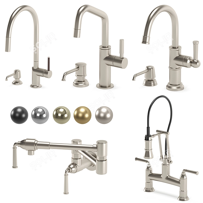 Modern Kitchen Faucet Model 2015 3D model image 1