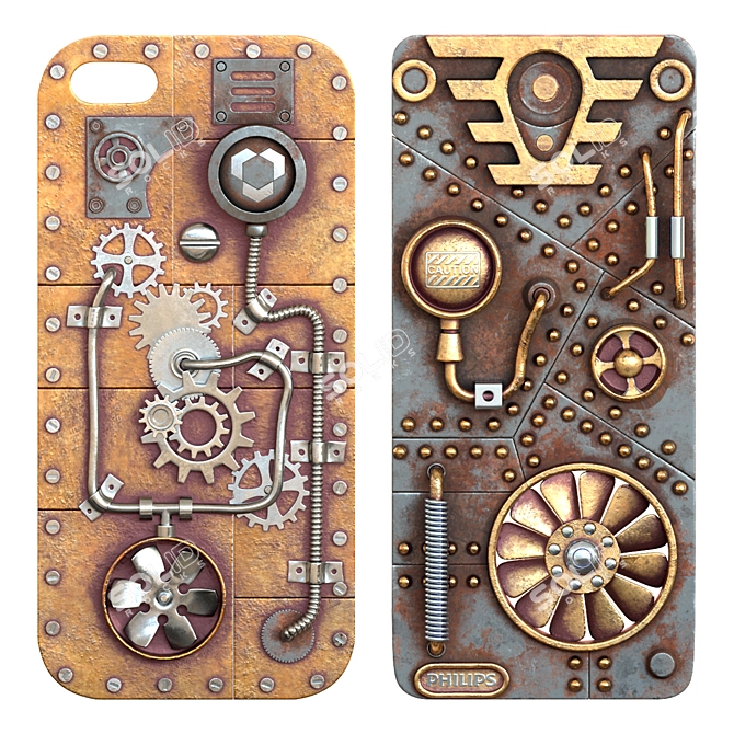 Phone Frame Steampunk Vol 1 3D model image 2