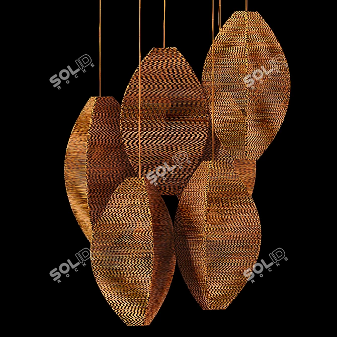 Contemporary Wicker Lamp Model 3D model image 7