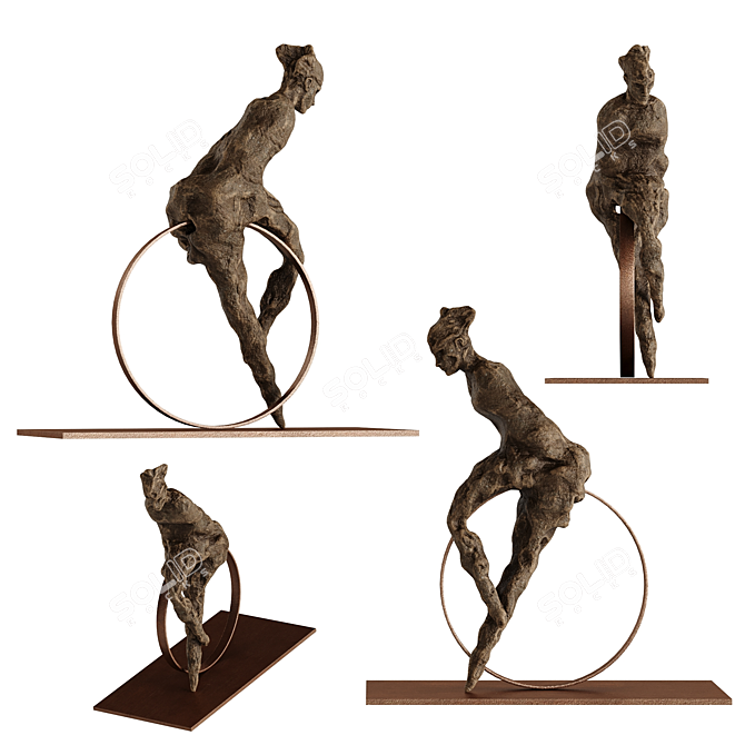 Modern Human Sculptures Set 3D model image 4