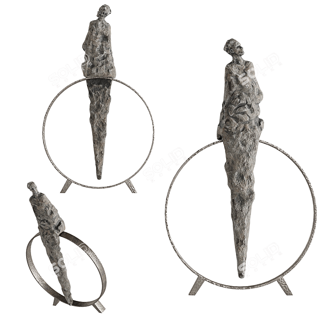 Modern Human Sculptures Set 3D model image 5