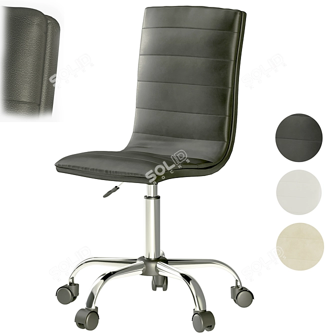 Sleek Office Chair 3D Model 3D model image 7