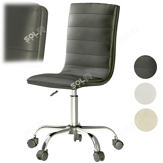 Sleek Office Chair 3D Model 3D model image 8