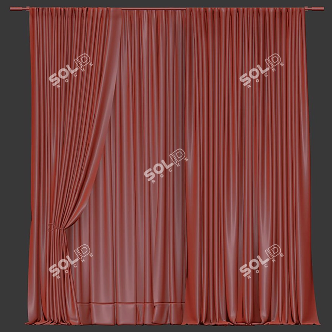 Meshed Curtain Design 3D model image 4