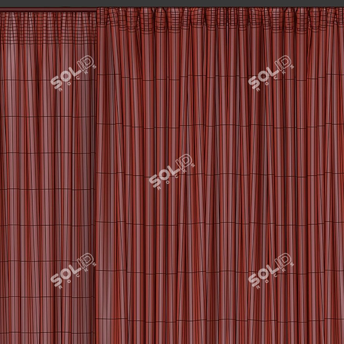 Meshed Curtain Design 3D model image 5