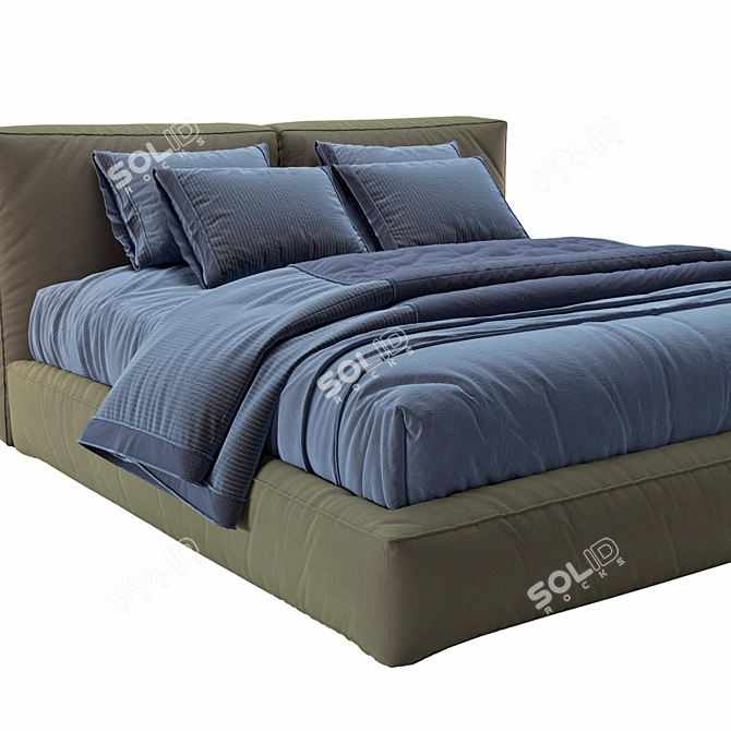 Amore King Size Bed Design 3D model image 3