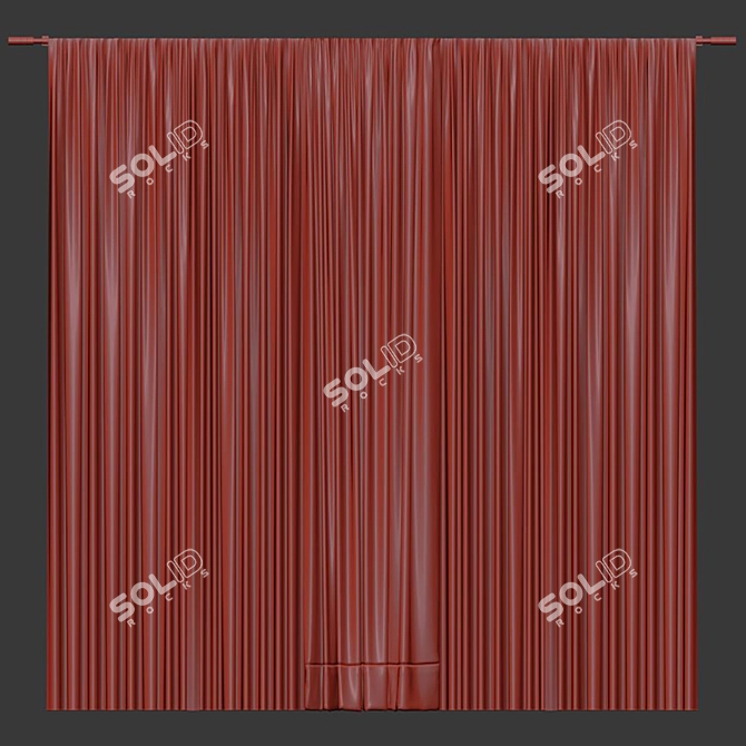 Refined Curtain Design No.371 3D model image 4