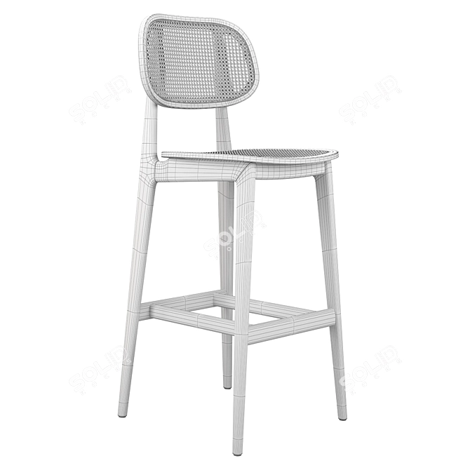 Elegant Titus Bar Stool 3D model image 4