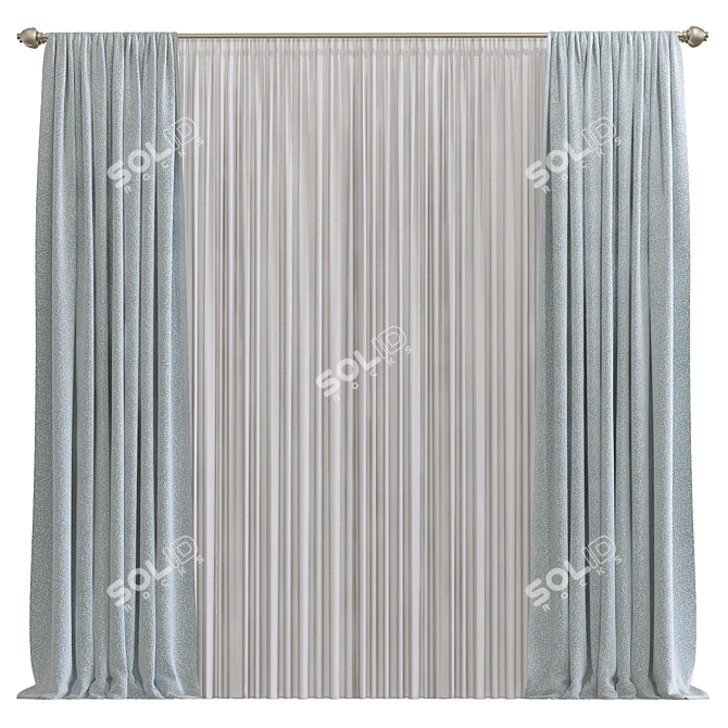 Remodeled Curtain Design 3D model image 1