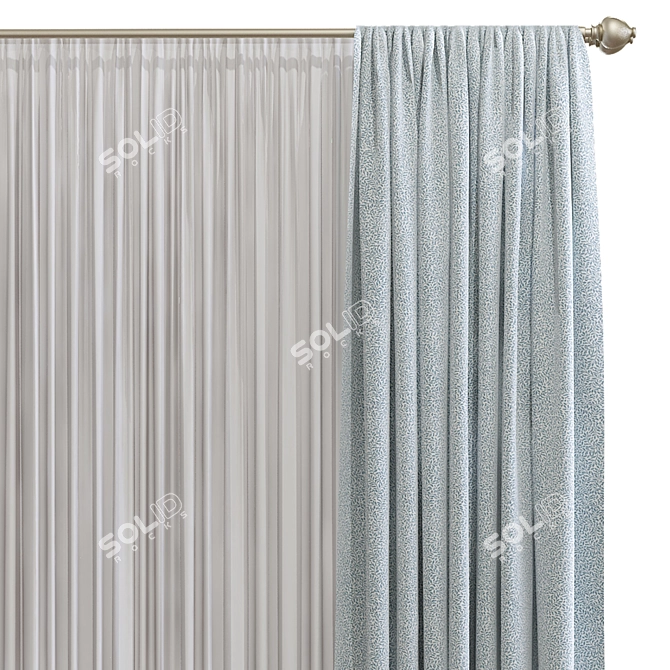 Remodeled Curtain Design 3D model image 3