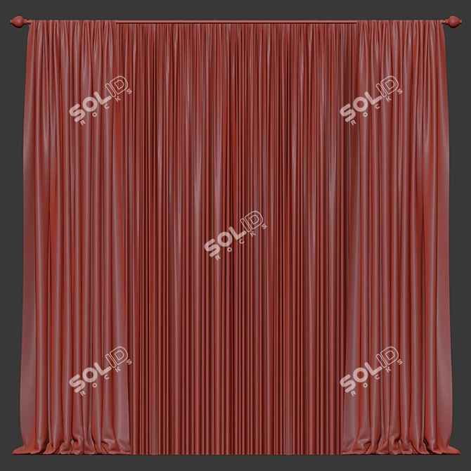 Remodeled Curtain Design 3D model image 4