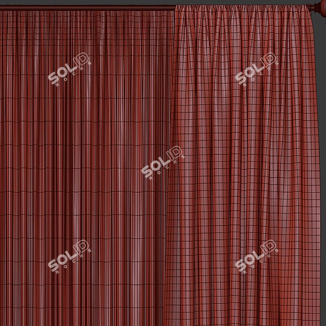 Remodeled Curtain Design 3D model image 5