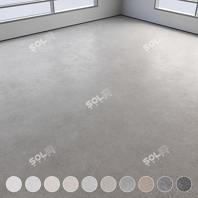 Polished Colored Seamless Concrete Floor 3D model image 1