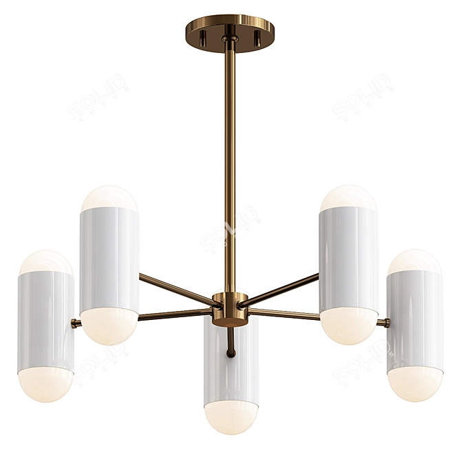 Elegant Hal Chandelier Light Model 3D model image 1