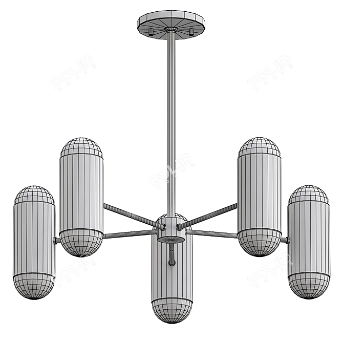 Elegant Hal Chandelier Light Model 3D model image 3