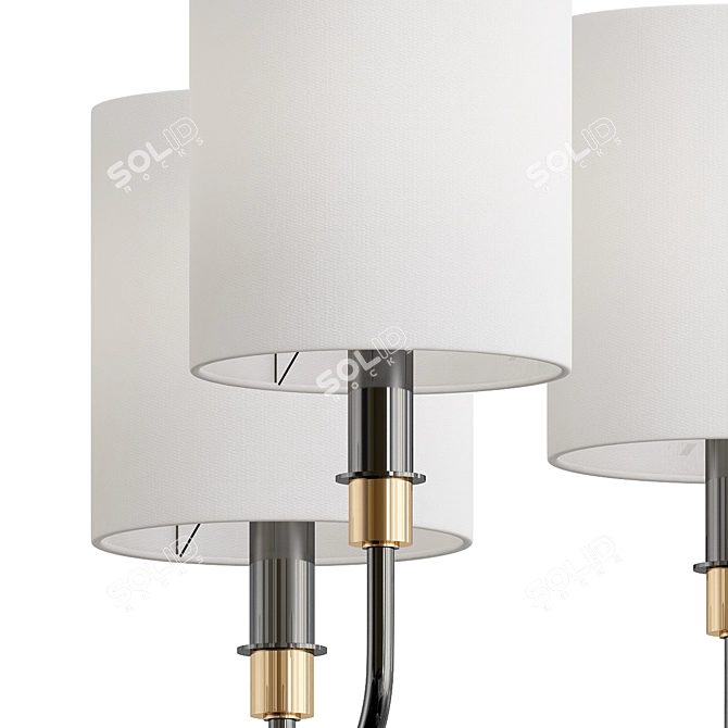 Elegant Gideon Chandelier Modeller Venumblack 3D model image 2