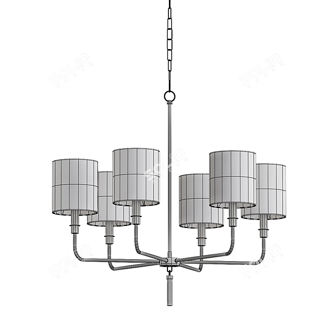 Elegant Gideon Chandelier Modeller Venumblack 3D model image 3