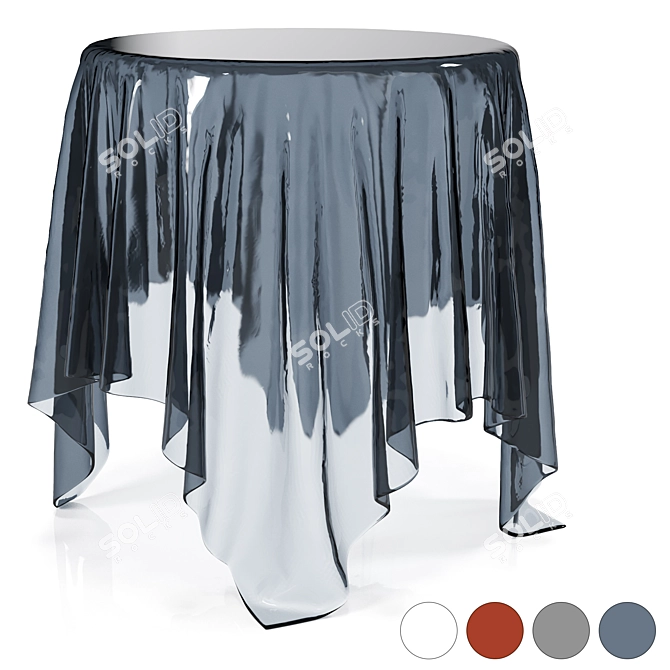 Modern Glass Philippe End Table 3D model image 1
