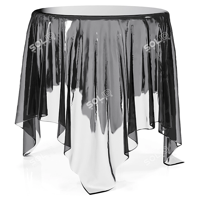 Modern Glass Philippe End Table 3D model image 2