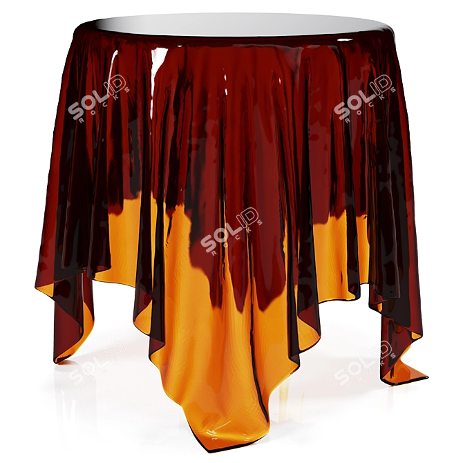 Modern Glass Philippe End Table 3D model image 3