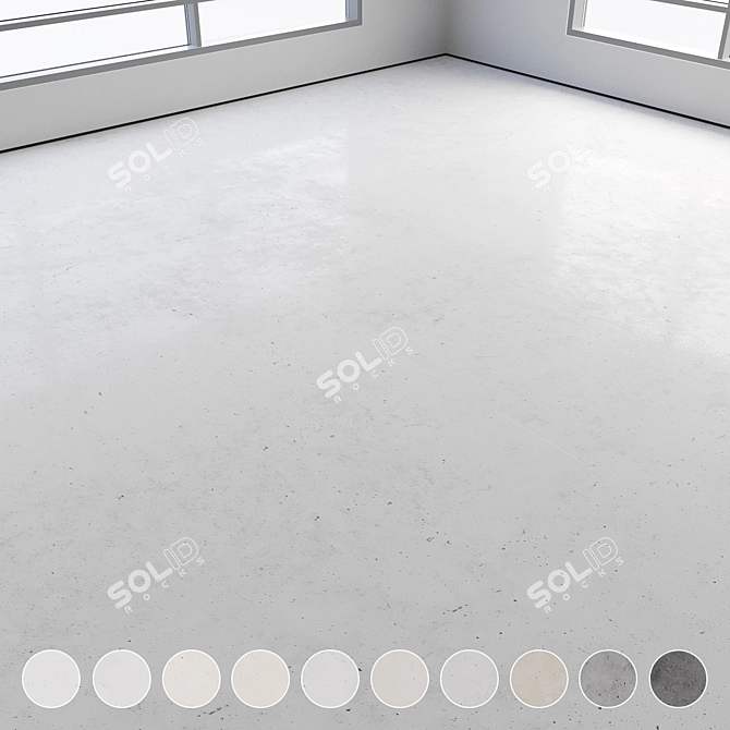 Seamless Polished Concrete Floor 3D model image 1