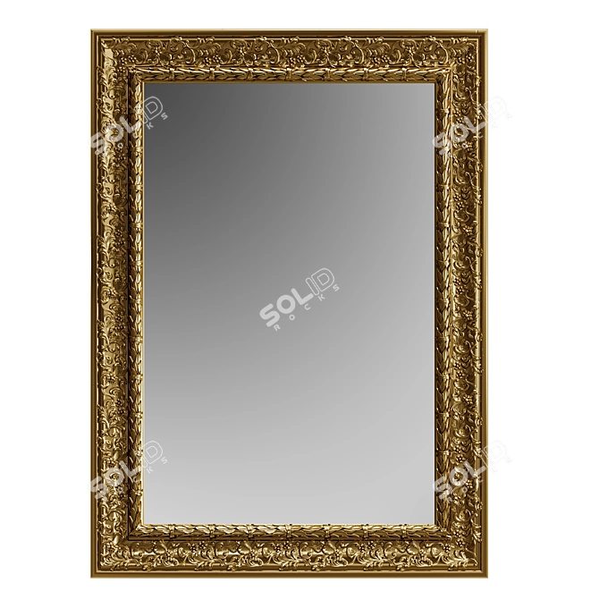 Sleek Mirror with Turbo Smooth 3D model image 1