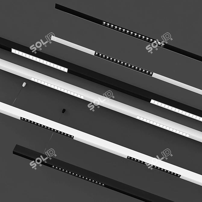 Sleek LED Pendant Rylo Pro 3D model image 2