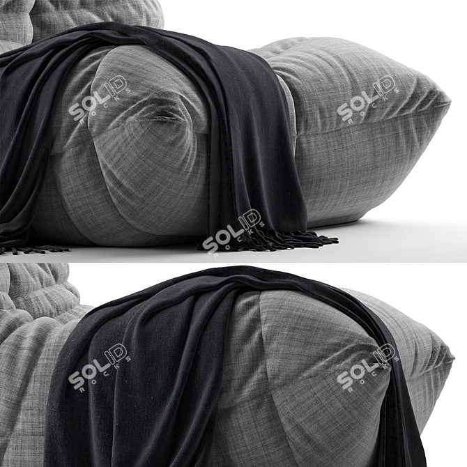 Elegant Modern Lounge Chair Togo 3D model image 2