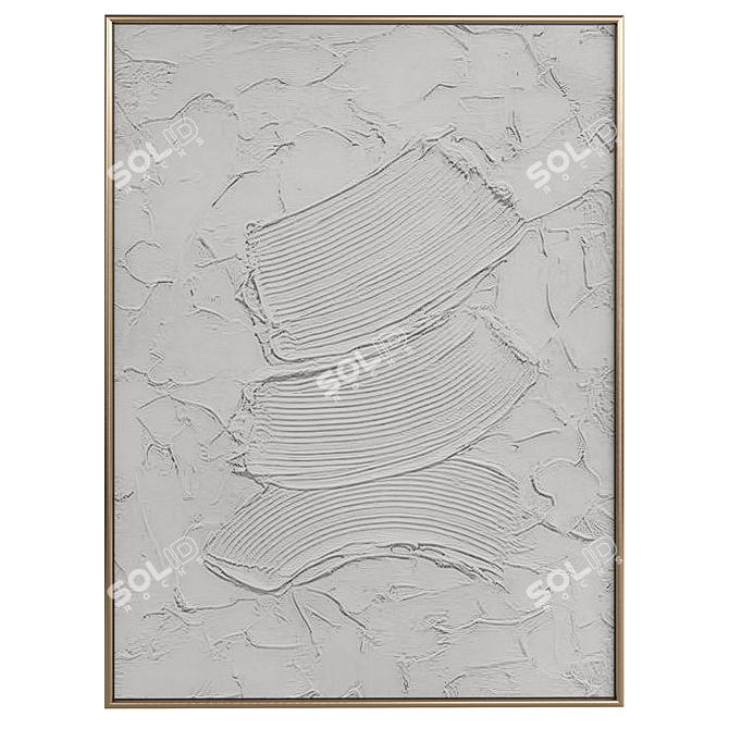 Modern Framed Abstract Art Set 3D model image 4