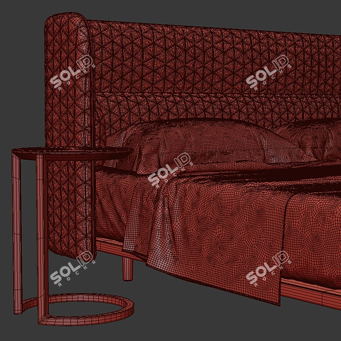 Elegant Nau Design Aran Bed 3D model image 6