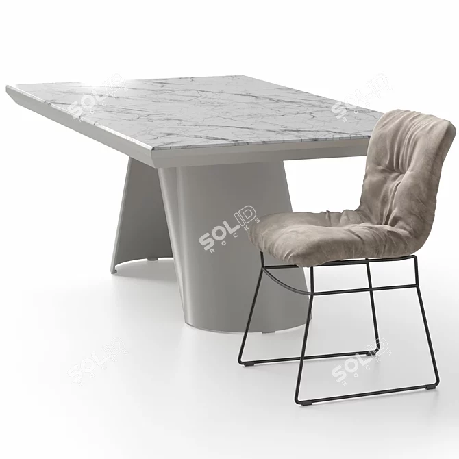 Customizable ANNIE Chair & APIAN Table 3D model image 3