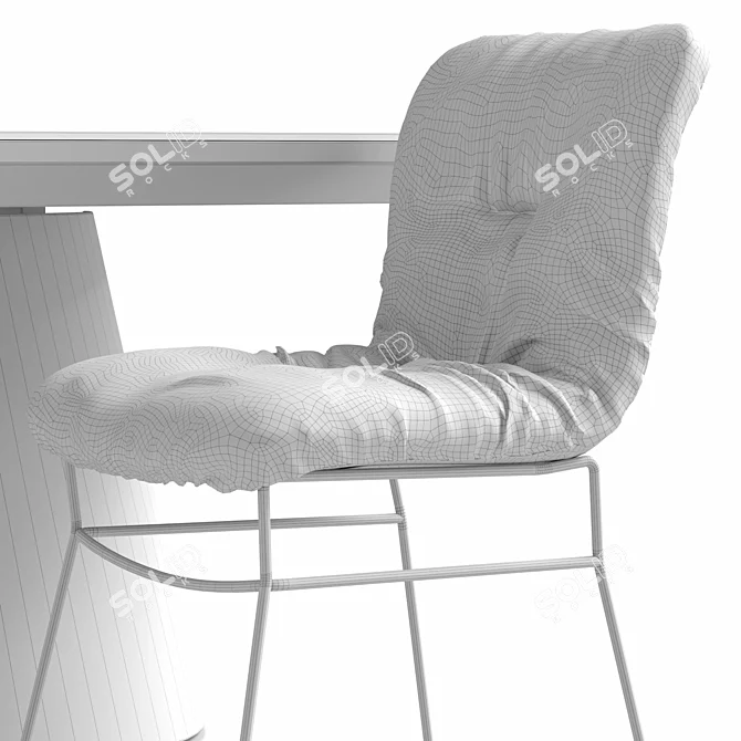 Customizable ANNIE Chair & APIAN Table 3D model image 6