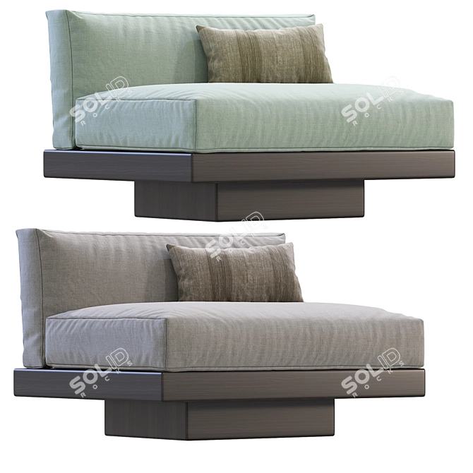 Sleek MODERN RUDOLPH Armchair Serax 3D model image 4