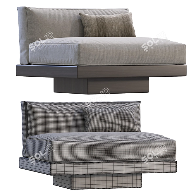 Sleek MODERN RUDOLPH Armchair Serax 3D model image 5