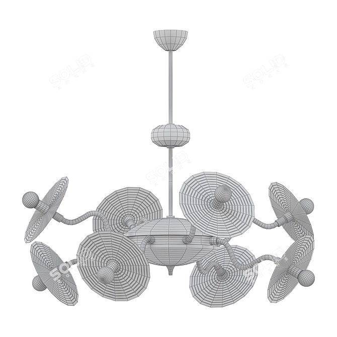 Glamourous Venussiano Crystal Chandelier 3D model image 2