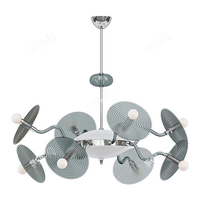 Glamourous Venussiano Crystal Chandelier 3D model image 3