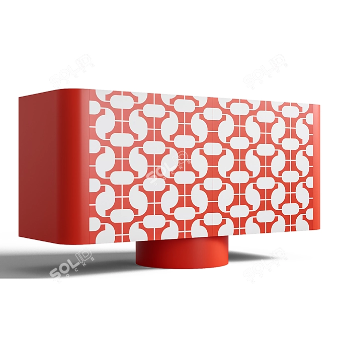 Playful Candy-Red Komod Furniture 3D model image 2