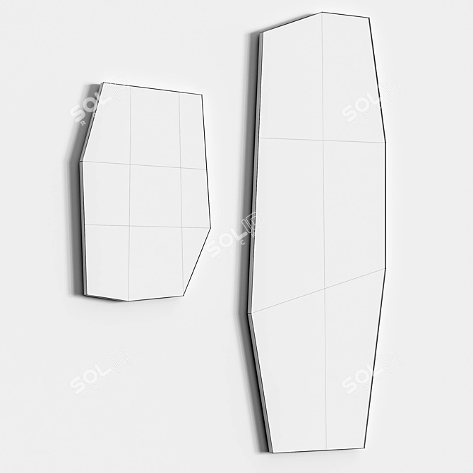 Ferm Living Shard Mirrors 3D model image 3