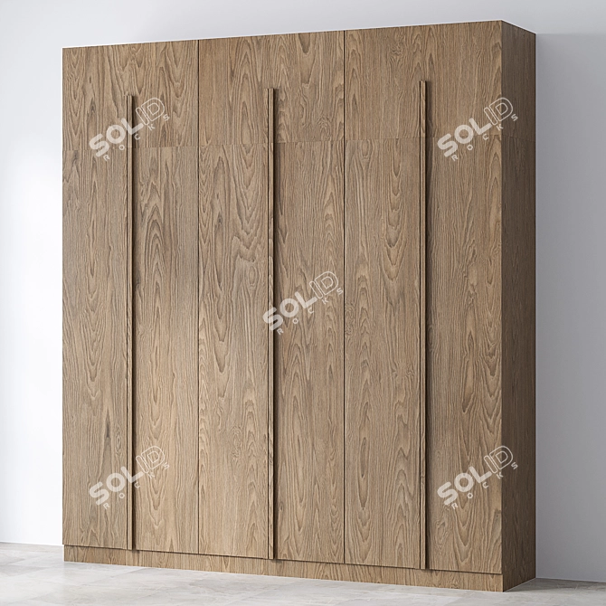 Minimalist Wardrobe Cupboard Set 3D model image 3