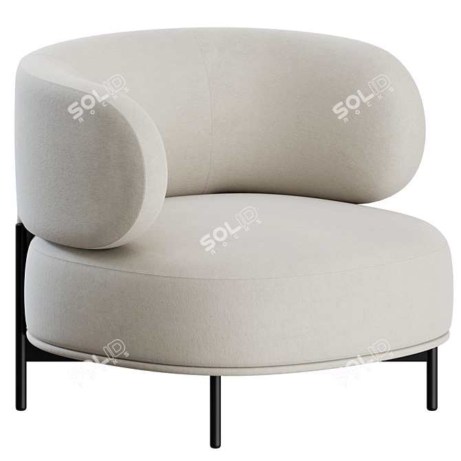 Gallotti&Radice AKIKO Lounge Chair 3D model image 1