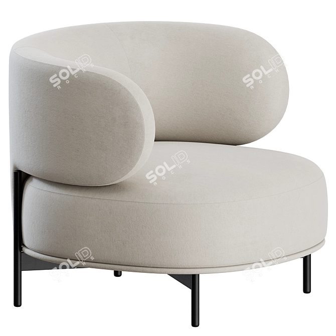 Gallotti&Radice AKIKO Lounge Chair 3D model image 5