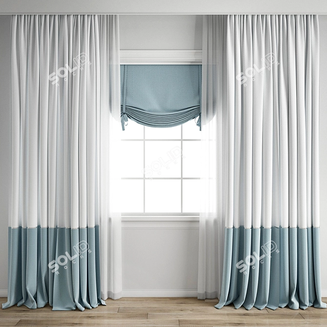 Polygonal Curtain Model 796 3D model image 1