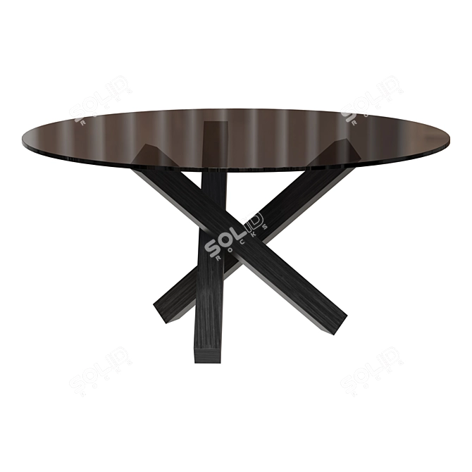 Aikido P1366 Dining Table - Round Elegance 3D model image 1