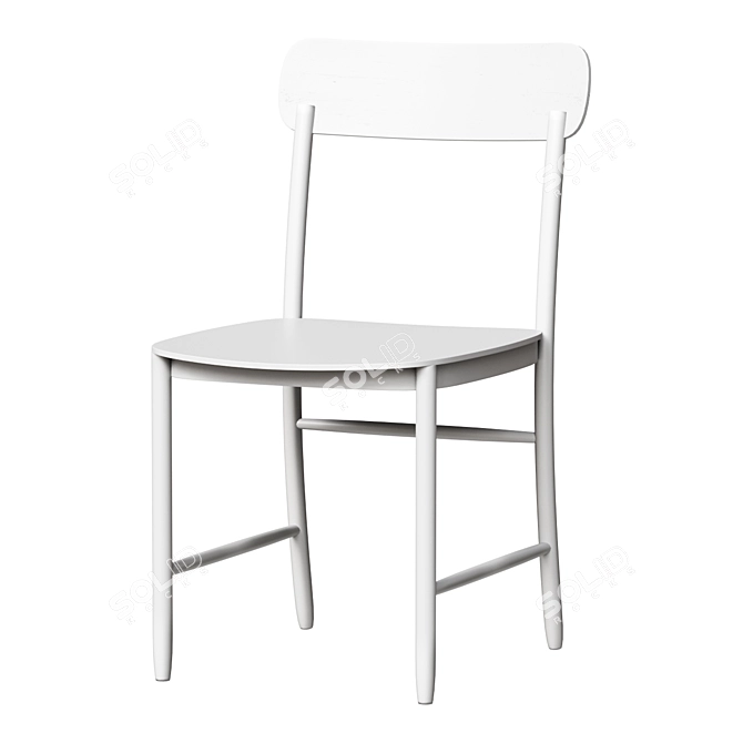 Modern Figurine Grey Oak Chair 3D model image 1